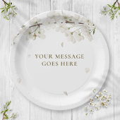 エレガント結婚かわいらしフローラ ペーパープレート