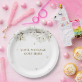 エレガント結婚かわいらしフローラ ペーパープレート (パーティー)