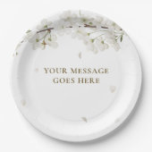 エレガント結婚かわいらしフローラ ペーパープレート (正面)