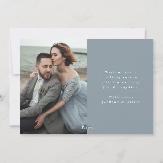 エレガント結婚したクリスマス2写真 シーズンカード (裏面)