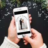 エレガント結婚したメリーArch Photo Christmas シーズンカード