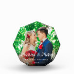 エレガント結婚したメリーOctagon結婚の写真 フォトブロック<br><div class="desc">エレガントスクリプ結婚したトと写真の結婚八角形フォトブロック</div>