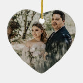 エレガント結婚した夫婦の写真 セラミックオーナメント (正面)