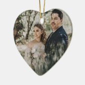 エレガント結婚した夫婦の写真 セラミックオーナメント (左)