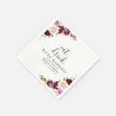 エレガント結婚した食べ花を飲め結婚る スタンダードカクテルナプキン (角)