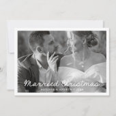 エレガント結婚したChristmas Script Photo シーズンカード (正面)