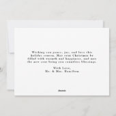 エレガント結婚したChristmas Script Photo シーズンカード (裏面)