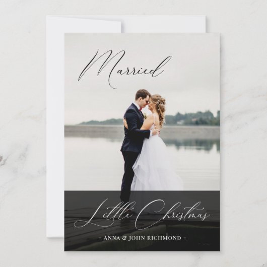 エレガント結婚したLittle Christmas Kashikle Photo 招待状 (正面)