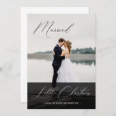 エレガント結婚したLittle Christmas Kashikle Photo 招待状 (正面/裏面)