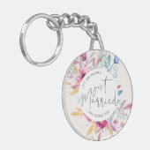 エレガント結婚たった今結婚しました |キーチェーン キーホルダー (正面左)