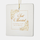 エレガント結婚たった今結婚しました |セラミックオーナメント セラミックオーナメント (左)