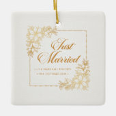 エレガント結婚たった今結婚しました |セラミックオーナメント セラミックオーナメント (正面)