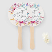 エレガント結婚たった今結婚しました |ハンドファン ハンドファン (正面&裏面)