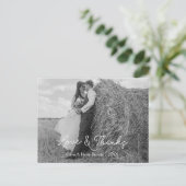 エレガント結婚に素敵な感謝はがき ポストカード (スタンド正面)