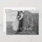 エレガント結婚に素敵な感謝はがき ポストカード (正面/裏面)