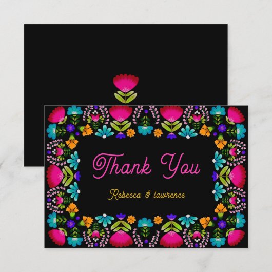 エレガント結婚の サンキューカード (正面/裏面)