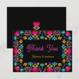 エレガント結婚の サンキューカード