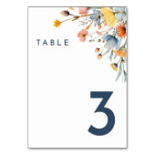エレガント結婚はっきりしたフローラ テーブルナンバー (裏面)