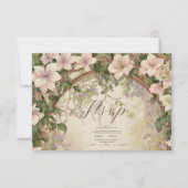 エレガント結婚アールヌーボー 出欠カード (正面)