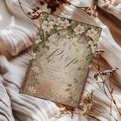 エレガント結婚アールヌーボー 出欠カード