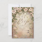 エレガント結婚アールヌーボー 出欠カード (正面)