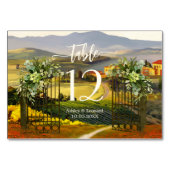 エレガント結婚イタリアンファインアートの表番号カード テーブルナンバー (正面)