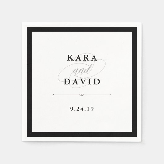 エレガント結婚オートクチュール スタンダードカクテルナプキン (正面)