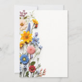 エレガント結婚カラフルフローラ 招待状 (裏面)