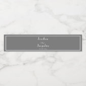 エレガント結婚クラシックグレーのウォーターボトルラベル ペットボトルラベル (シングルラベル)