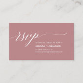 エレガント結婚クラシックパーティの招待状RSVP エンクロージャーカード (正面)