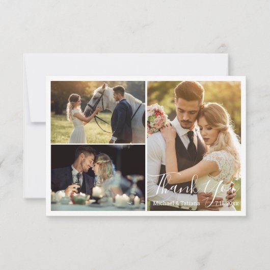 エレガント結婚シンプル台本の写真3 サンキューカード (正面)