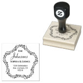 エレガント結婚シンプル差出人住所 ラバースタンプ (押印)