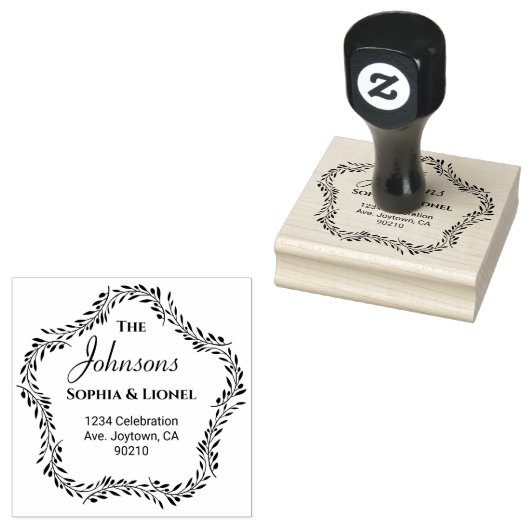 エレガント結婚シンプル差出人住所 ラバースタンプ (押印)