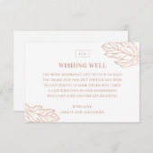 エレガント結婚シンプル植物願い エンクロージャーカード (正面/裏面)