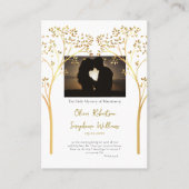 エレガント結婚シンプル祈りの言葉カード プレイスカード (正面)