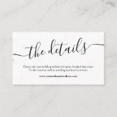 エレガント結婚シンプル詳細 エンクロージャーカード (正面)