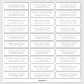 エレガント結婚シンプルChicのゲスト名のアドレス シール (シート)