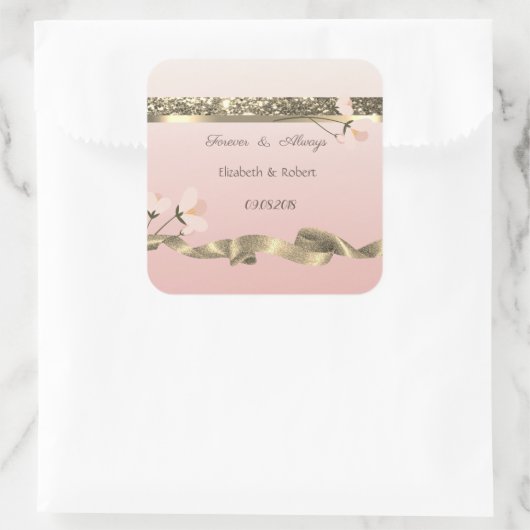 エレガント結婚スタイリッシュフローラ スクエアシール (バッグ)