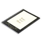 エレガント結婚ストライプ金ゴールドのノート ノートブック (左側)