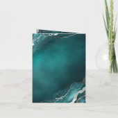 エレガント結婚ティール（緑がかった色） 招待状 (裏面)