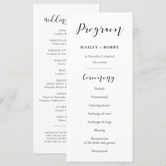 エレガント結婚デザイン プログラム (正面/裏面)