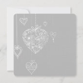 エレガント結婚ハート 招待状 (裏面)