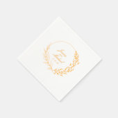 エレガント結婚パーソナライズされたフローラ スタンダードカクテルナプキン (角)