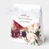 エレガント結婚パーソナライズされたフローラ フェイバーボックス (正面サイド)