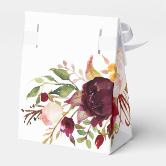 エレガント結婚パーソナライズされたフローラ フェイバーボックス (裏面サイド)