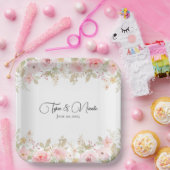 エレガント結婚パーソナライズされた結婚s ペーパープレート (パーティー)