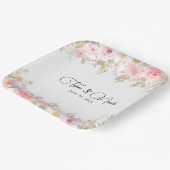 エレガント結婚パーソナライズされた結婚s ペーパープレート (傾斜あり)