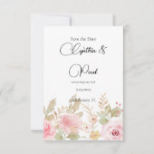 エレガント結婚パーソナライズされた セーブザデート (正面)