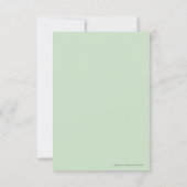 エレガント結婚パーソナライズされた セーブザデート (裏面)