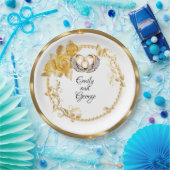 エレガント結婚パーソナライズされた ペーパープレート (パーティー)